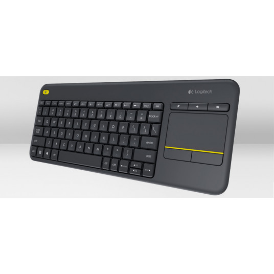 LOGITECH Wireless Touch Keyboard k400 Plus - INT BLACK