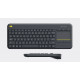 LOGITECH Wireless Touch Keyboard k400 Plus - INT BLACK