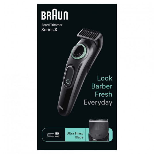Braun BeardTrimmer 3 BT3421 Battery 40 2 cm Black