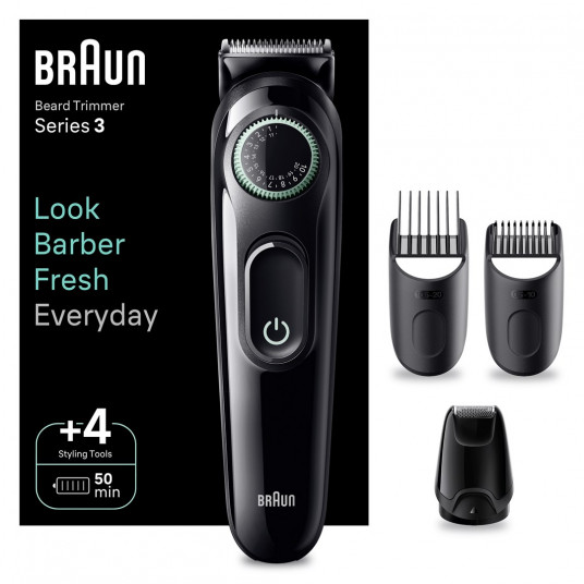 Braun BeardTrimmer 3 BT3421 Battery 40 2 cm Black