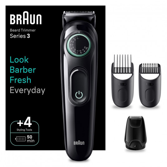 Braun BeardTrimmer 3 BT3421 Battery 40 2 cm Black