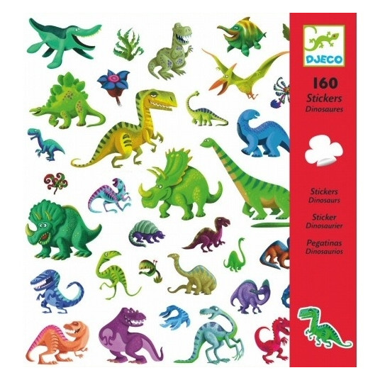 Djeco uzlīmes "Dinozauri", 160 gab.