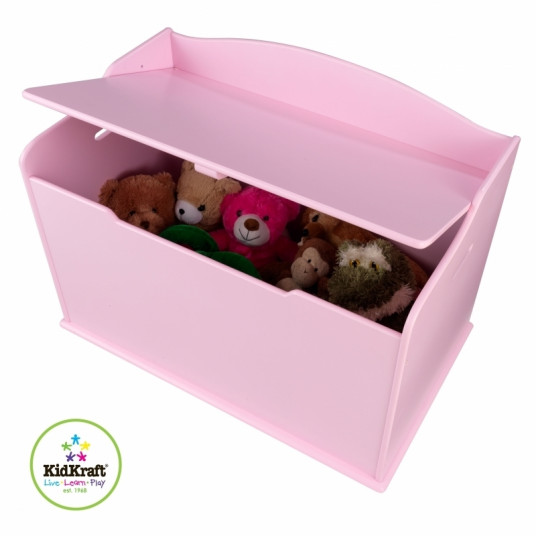 KidKraft koka rotaļlietu kaste, rozā