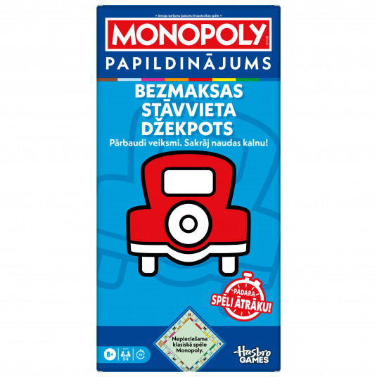 MONOPOLY Galda spēles papildkomplekts, Bezmaksas stāvvieta džekpots (Latviešu val.)