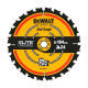DEWALT PIŁA TARCZOWA DO ZAGŁĘBIARKI 184mm x 16mm 24z