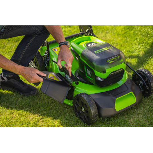 Akumulatora zāles pļāvējs Greenworks gd60lm46spk4 60V 46cm ((ar 4Ah akumulatoru un lādētāju)