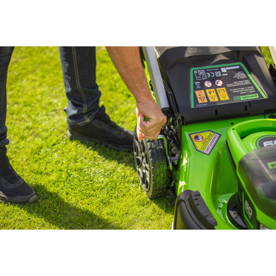 Akumulatora zāles pļāvējs Greenworks gd60lm46spk4 60V 46cm ((ar 4Ah akumulatoru un lādētāju)