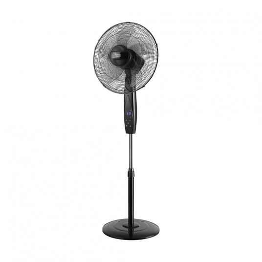 TEESA remote controlled pedestal fan, black