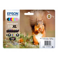 "Epson Tinte 378XL C13T37984010 Multipack (BKMCY/Hellmagenta/Hellcyan) 6er bis zu 830 Seiten"