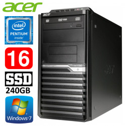 Acer Veriton M4610G MT G630 16GB 240SSD DVD WIN7Pro