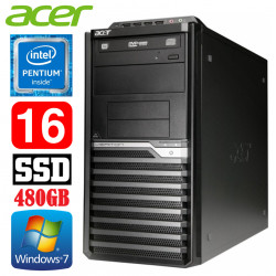 Acer Veriton M4610G MT G630 16GB 480SSD DVD WIN7Pro