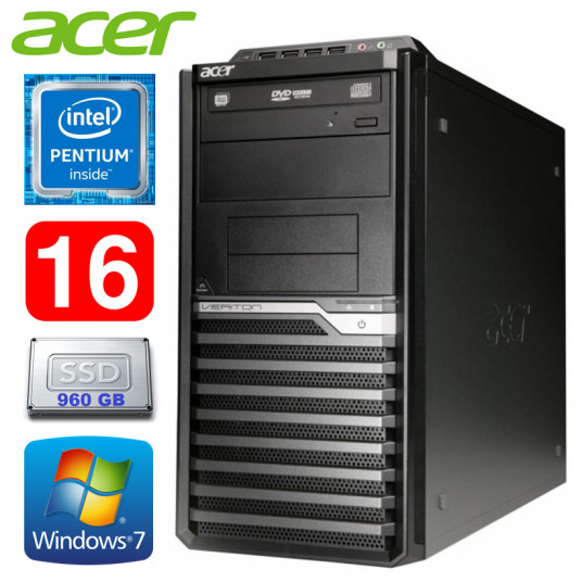 Acer Veriton M4610G MT G630 16GB 960SSD DVD WIN7Pro