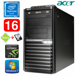 Acer Veriton M4610G MT G630 16GB 120SSD+500GB GT710 2GB DVD WIN7Pro