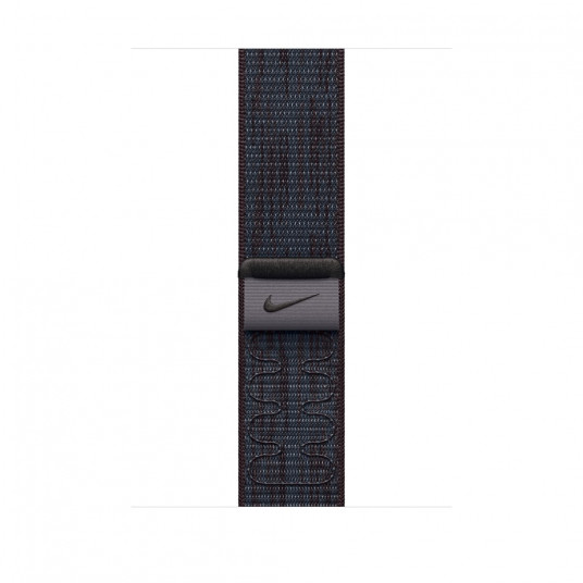 Apple Watch 46 mm musta/sininen Nike Sport Loop -ranneke (MYJD3)