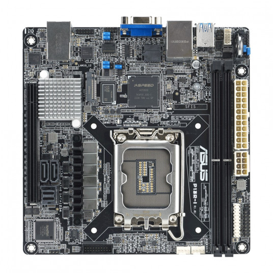 Asus P13R-I 1x LGA1700 Intel Xeon E-24XX C262 pamatplate (2xDIMM, 6x SATA, 1xM.2, 2x1GbE, ASMB11-iKVM, miniITX)