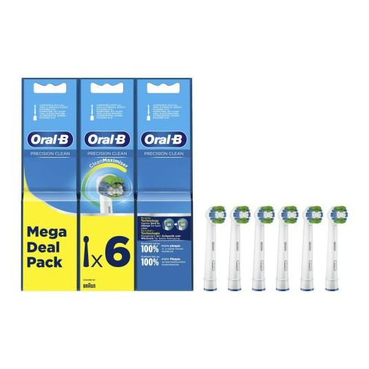 Oral-B EB20-6 elektriskās zobu birstes rezerves galviņa 6 gab.