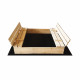 Koka smilšu kaste ar paklāju, 120x120 cm