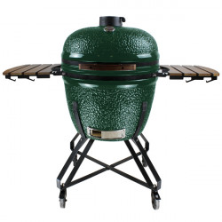 Dārza grils BigGrill Kamado 26" zaļš + pārsegs, pelnu tīrīšanas rīks, vistas turētājs, multi-sistēma, pelnu savākšanas rīks