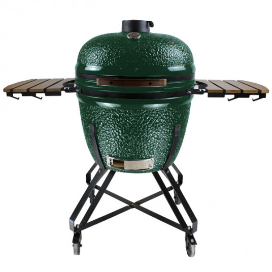 Dārza grils BigGrill Kamado 26" zaļš + pārsegs, pelnu tīrīšanas rīks, vistas turētājs, multi-sistēma, pelnu savākšanas rīks