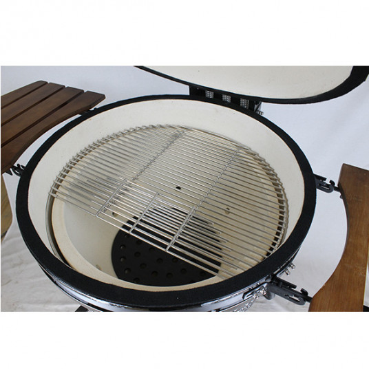 Dārza grils BigGrill Kamado 26" zaļš + pārsegs, pelnu tīrīšanas rīks, vistas turētājs, multi-sistēma, pelnu savākšanas rīks
