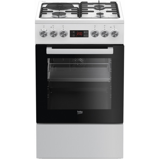 Gāzes plīts ar elektriskā virsmu BEKO FSE53320DWCS