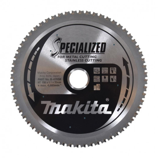 MAKITA riņķzāģis 150x20x60z METĀLS / nerūsējošais tērauds (DCS551/DCS53)