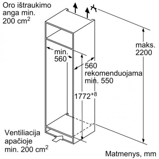 Ledusskapis Bosch KIL82VSF0