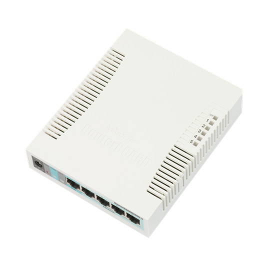Komutators (switch) Switch 5xGig RB260GS MikroTik LAN 1xSFP Web Soho Switch, plastmasas korpuss