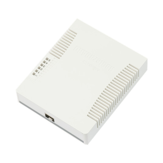 Komutators (switch) Switch 5xGig RB260GS MikroTik LAN 1xSFP Web Soho Switch, plastmasas korpuss
