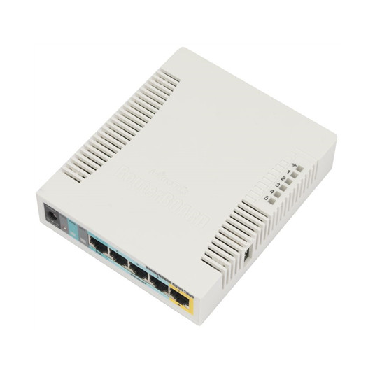 Bezvadu tīkla iekārta MikroTik HAP RB951Ui 2ND maršrutētājs (rūteris) L4 64MB RAM 5xLAN, 2.4GHz 802.11b / g / n, 1xPoE
