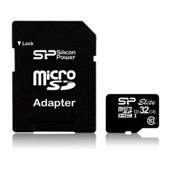 Atmiņas karte Silicon Power Elite UHS-I 16GB, MicroSDHC Flash atmiņas klase 10 SD adapteri