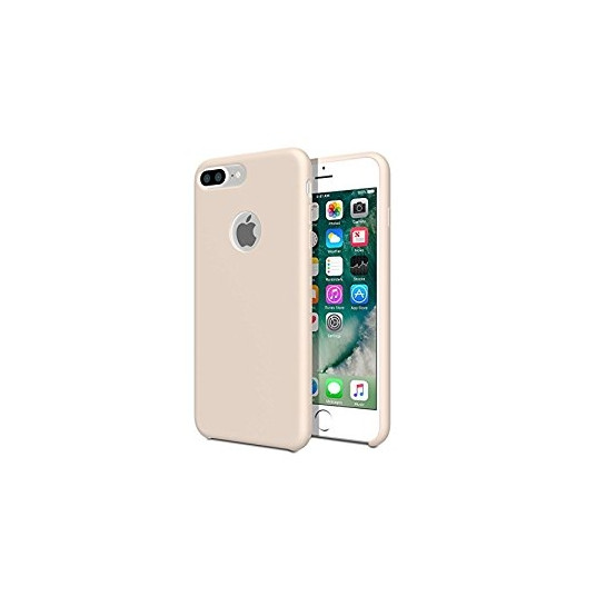 Aizmugures vāks 7 Liquid silikona iPhone (rozā)