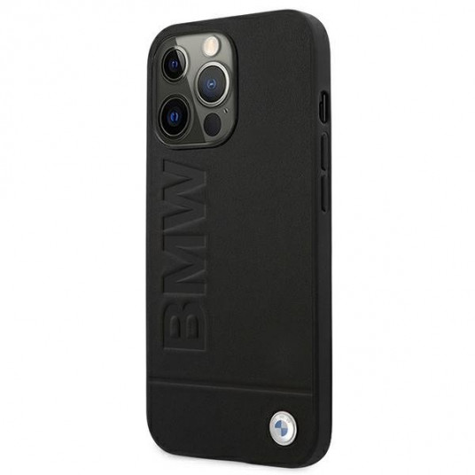 BMW BMHCP13XSLLBK Leather Back Case For Apple iPhone 13 Pro Max Black