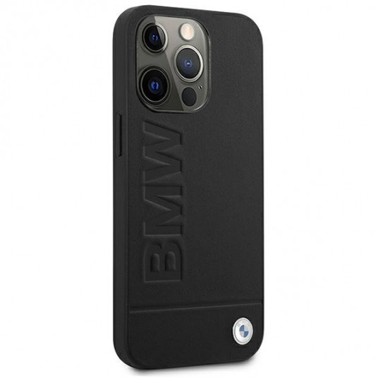 BMW BMHCP13XSLLBK Leather Back Case For Apple iPhone 13 Pro Max Black