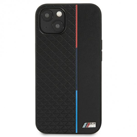 BMW M Collection BMHCP13STRTBK Leather Back Case For Apple iPhone 13 Mini Black