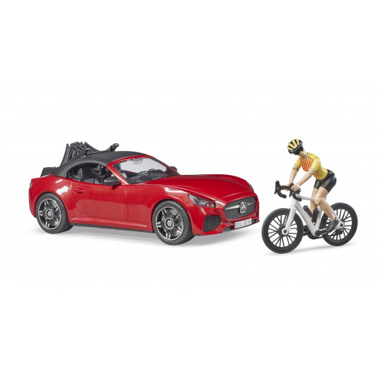 BRUDER Roadster with 1 road bike and cyclist, 03485
