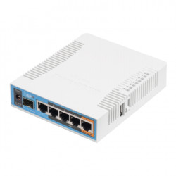 Bezvadu tīkla iekārta HAP ac MikroTik Router L4 128MB RAM, 5xGig LAN, 2,4 GHz / 5 GHz 802.11ac, 1xUSB, 1xSFP