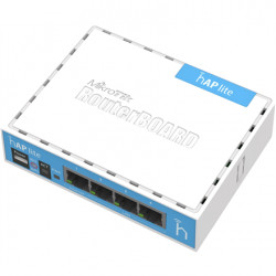 Bezvadu tīkla iekārta MikroTik RB941-2 HAP Lite klasisks Router L4 32MB RAM, 4xLAN, 2.4GHz 802.11b / g / n