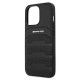 AMG AMHCP13XGSEBK Leather Debossed Lines Back Case For Apple iPhone 13 Pro Max Black
