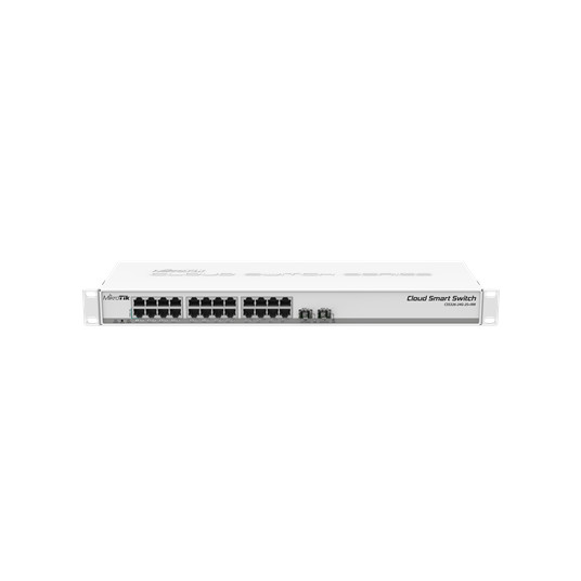 Network switch MikroTik CSS326-24G-2S + RM Swosti 24xGig LAN 2xSFP + 1,25 / 10GbE, rack 19