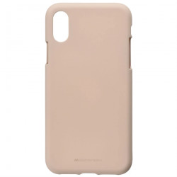 Mercury Soft Feeling Matte 0.3 mm Silicone Case for Apple iPhone X pink- sand (EU Blister)