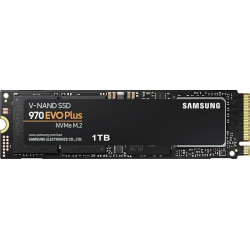 Samsung 970 Evo Plus 1000 GB, SSD interface M.2 NVME, Write speed 3300 MB/s, Read speed 3500 MB/s