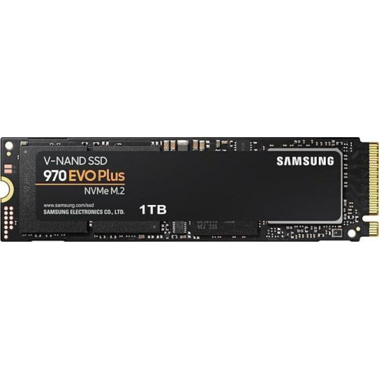 Samsung 970 Evo Plus 1000 GB, SSD interface M.2 NVME, Write speed 3300 MB/s, Read speed 3500 MB/s