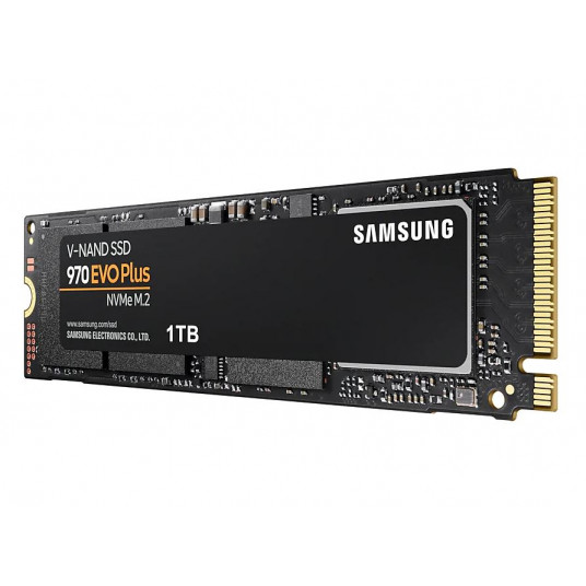 Samsung 970 Evo Plus 1000 GB, SSD interface M.2 NVME, Write speed 3300 MB/s, Read speed 3500 MB/s