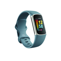 Viedā aproce Fitbit Charge 5, Fitness & Health Tracker, Platinum/Mineral Blue