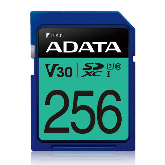 ADATA Premier Pro UHS-I SDXC, 256 GB, Flash memory class 10, U3, V30, 85 MB/s, 100 MB/s