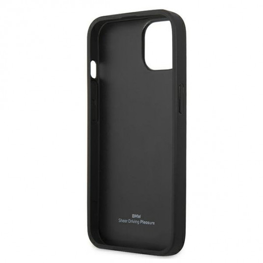 BMW BMHCP13SRSPPK Leather Back Case For Apple iPhone 13 Mini Black