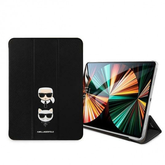 Karl Lagerfeld Saffiano KLFC11OKCK Book Cover Case For Tablet Apple iPad 11" Pro 2021 Black