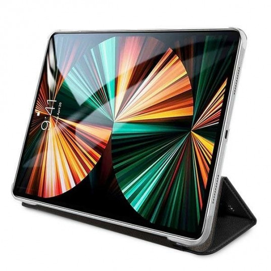 Karl Lagerfeld Saffiano KLFC12OKCK Book Cover Case For Tablet Apple iPad 12.9" Pro 2021 Black