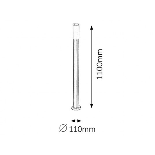 Stāvlampa RABALUX Inox Torch 8265